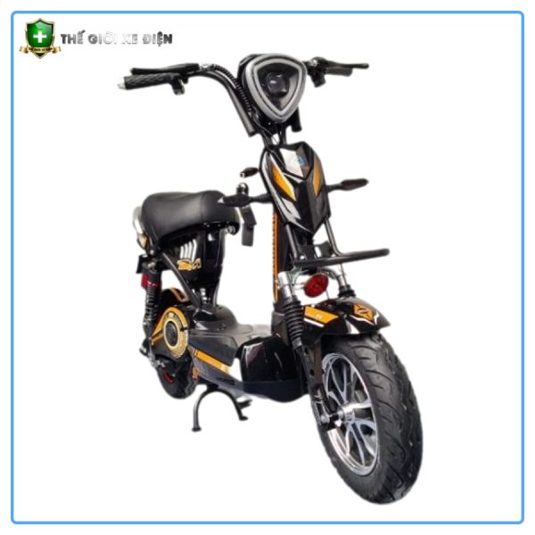 Xe đạp điện Mumatsu K1 màu đen tem cam